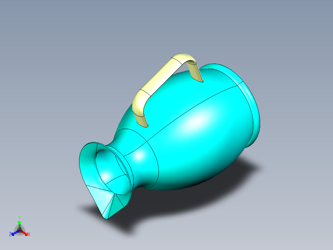 茶壶正等轴测图