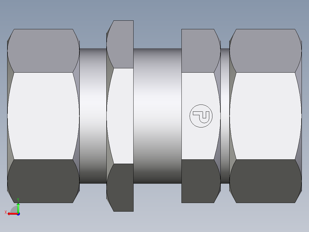 卡套式工业通用硬管接头EO_Bulkhead_union_SV35L71后视图