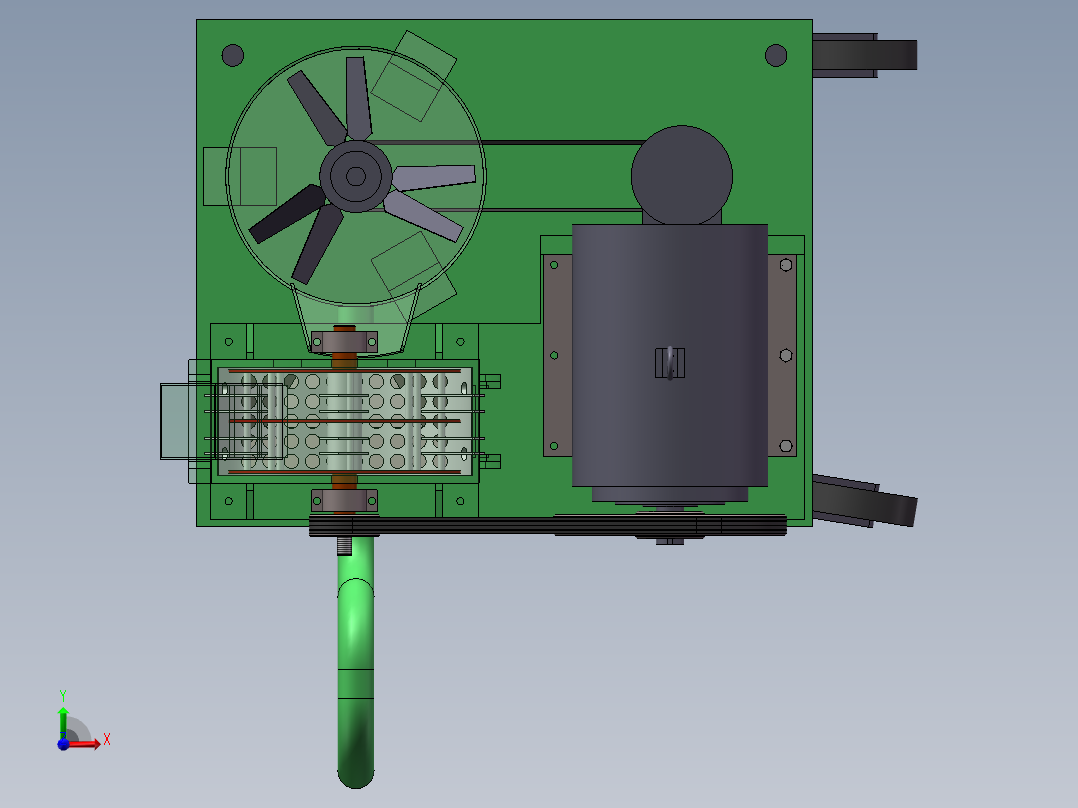 锤片鉰料粉碎机sw18可编辑前视图
