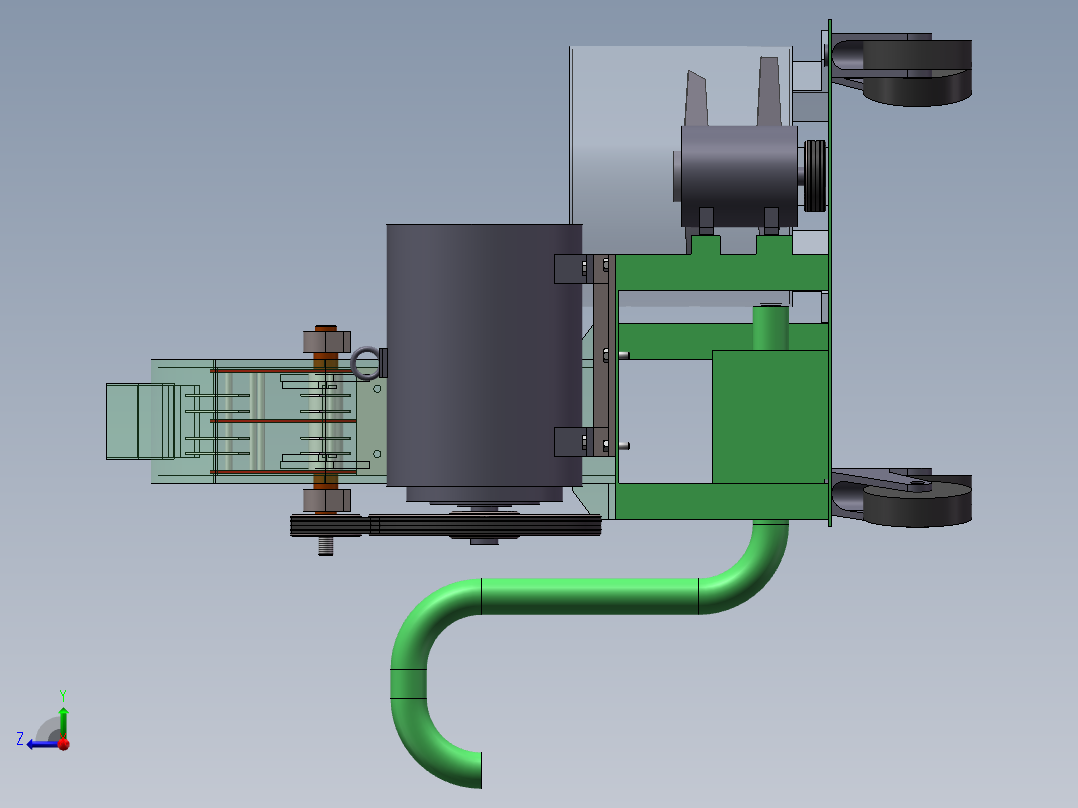 锤片鉰料粉碎机sw18可编辑右视图