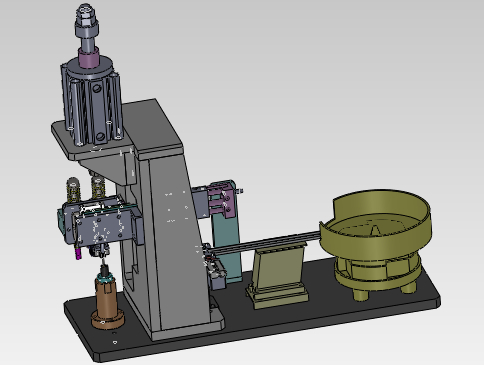 止动杆自动铆接机（sw11可编辑+工程图+bom）