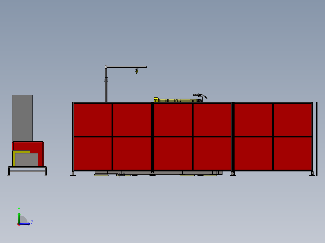 剪叉连杆机器人焊接（sw20可编辑+工程图+bom）左视图
