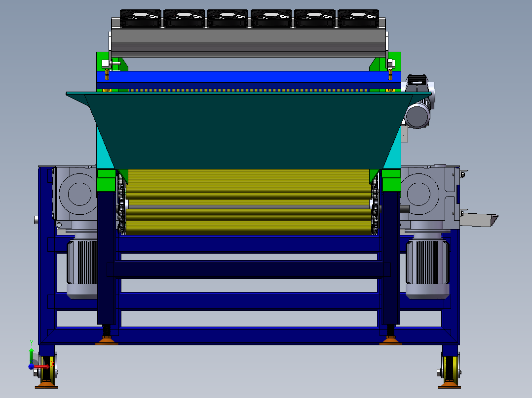 水果分级机（sw18可编辑+cad）前视图
