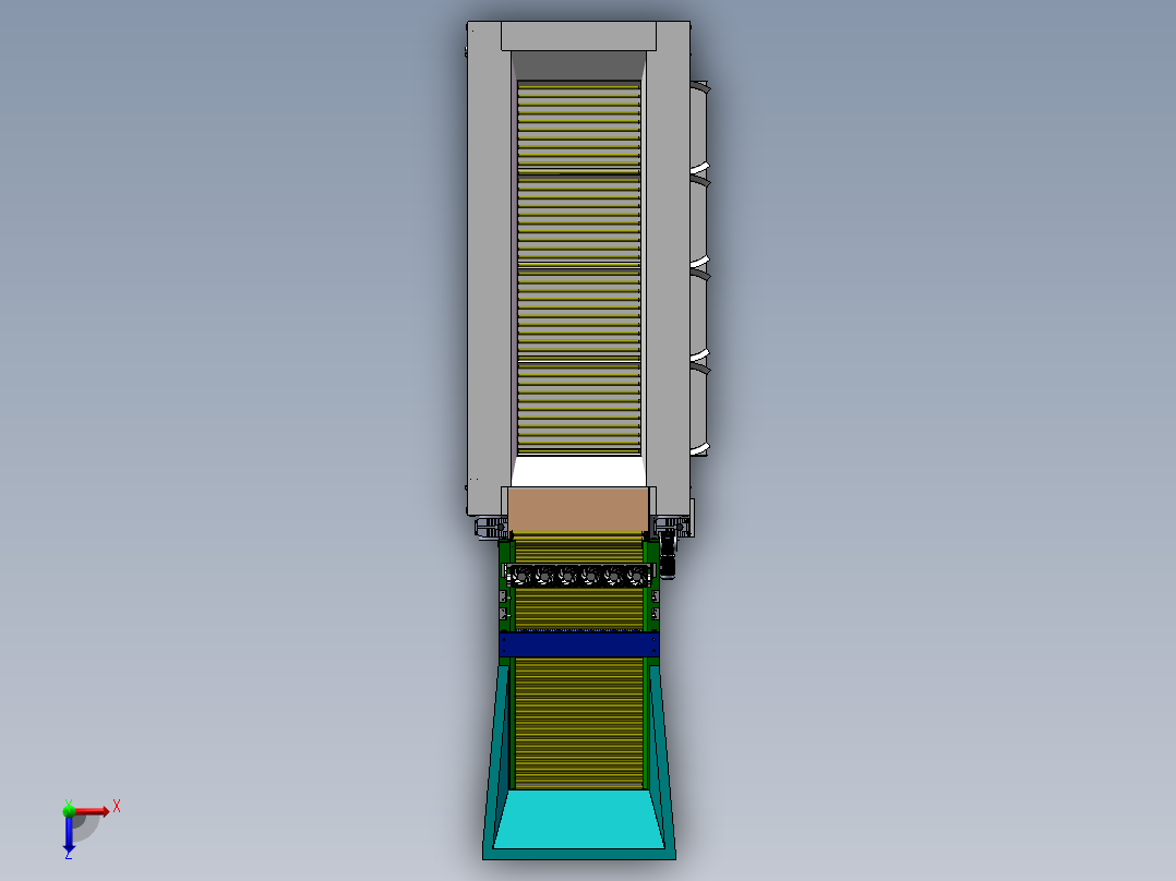 水果分级机（sw18可编辑+cad）俯视图