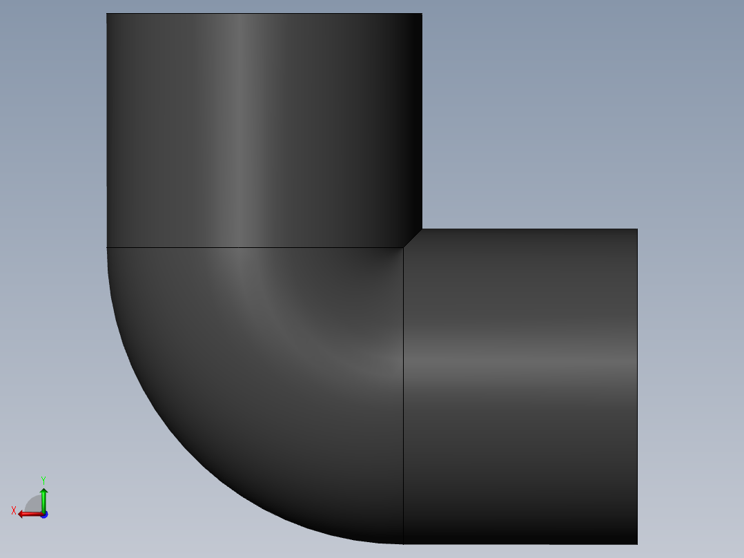 PVC管件-0.5 pvc Elbow左视图