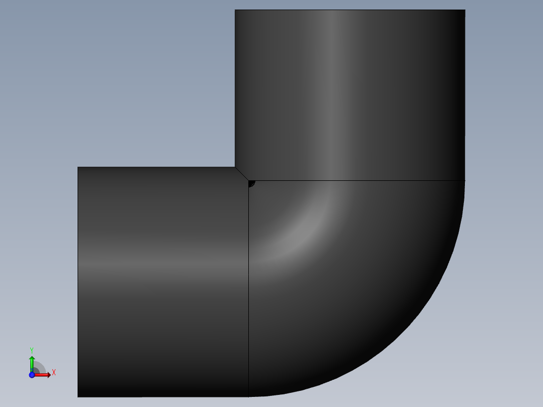 PVC管件-0.5 pvc Elbow右视图