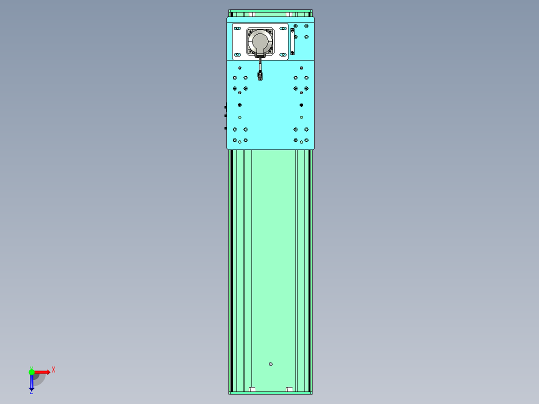 东锦齿条传动DH270G-L167-S750-BU-减速机+750W俯视图
