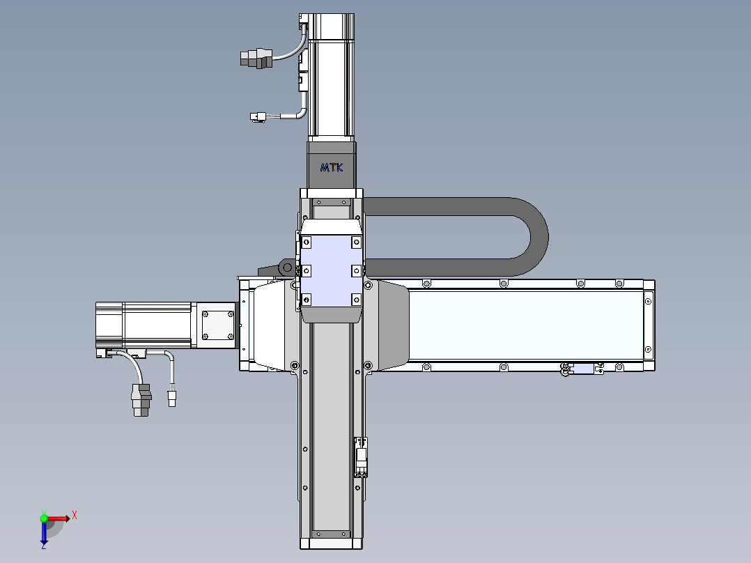 内嵌直交机械手XYG系列XYG430-F1俯视图