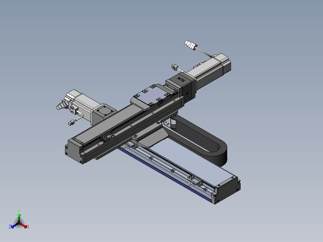 内嵌直交机械手XYG系列XYG430-F1正等轴测图
