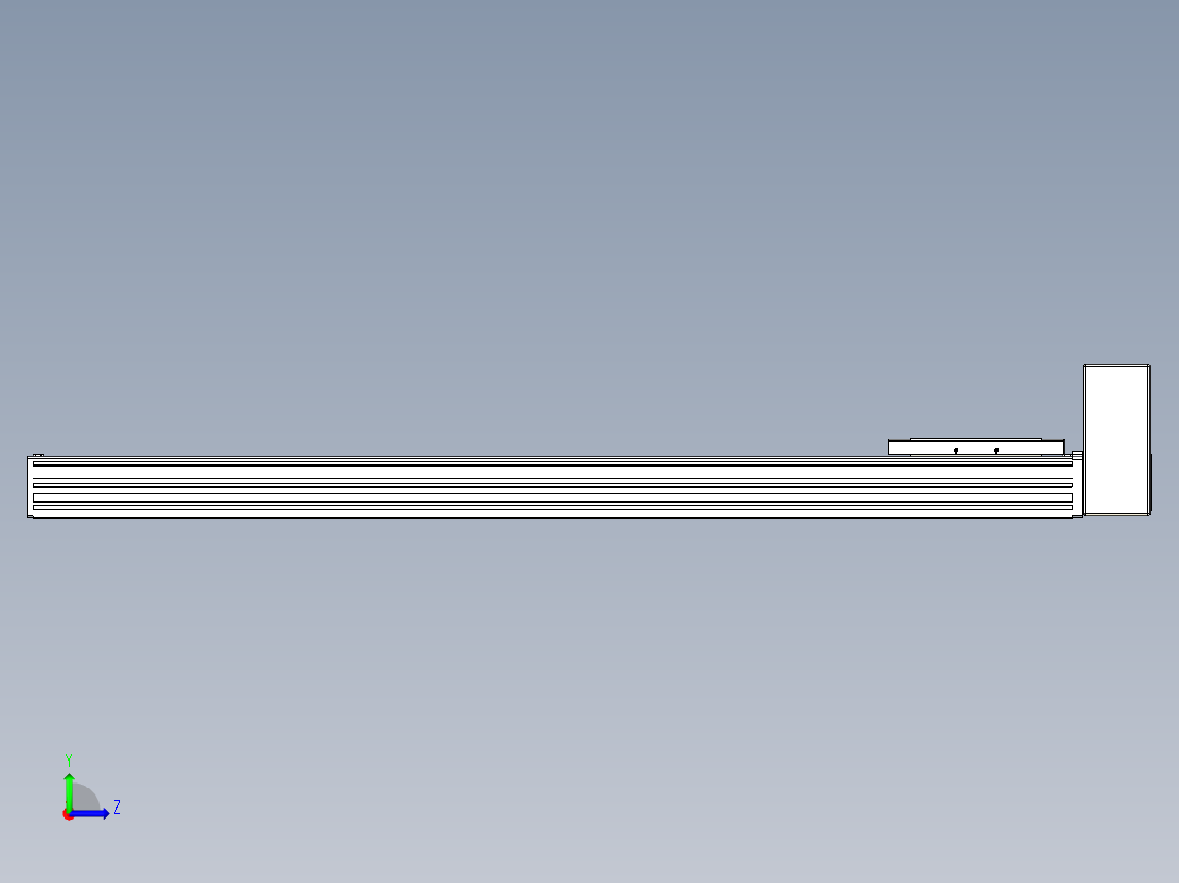 同步带全封闭直线模组TPA-HCB-120D-90-L800-LU-C-P40-N3左视图
