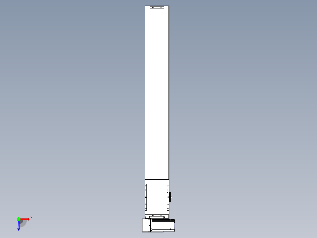 同步带全封闭直线模组TPA-HCB-120D-90-L800-LU-C-P40-N3俯视图