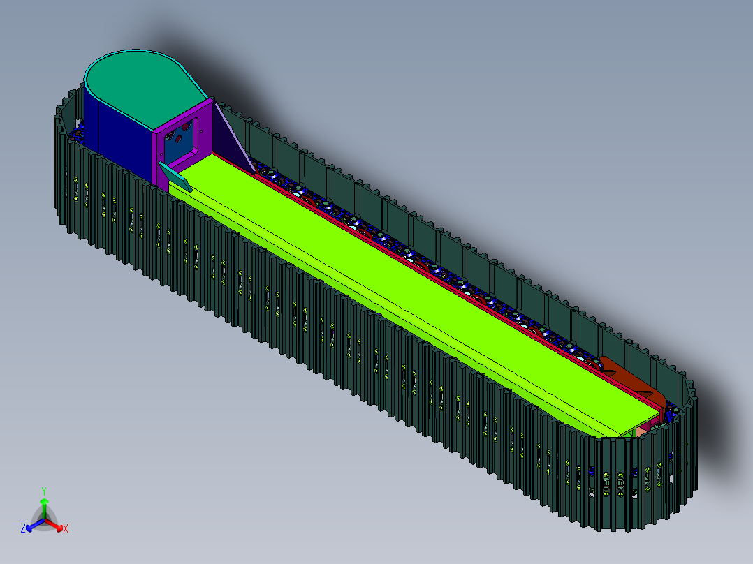 农业机械用履带轮结构正等轴测图