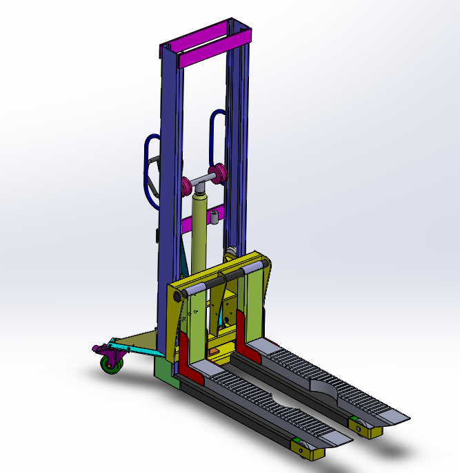 油桶搬运车设计（液压）含三维图