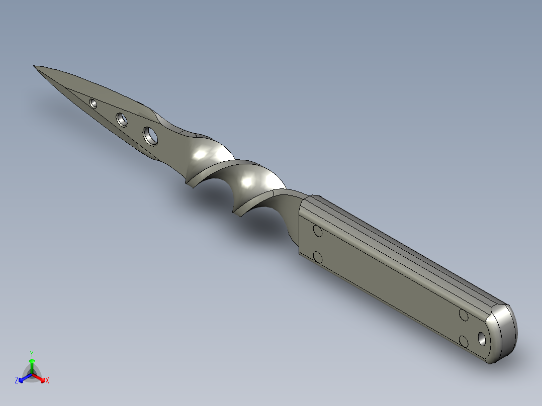 扭刀正等轴测图