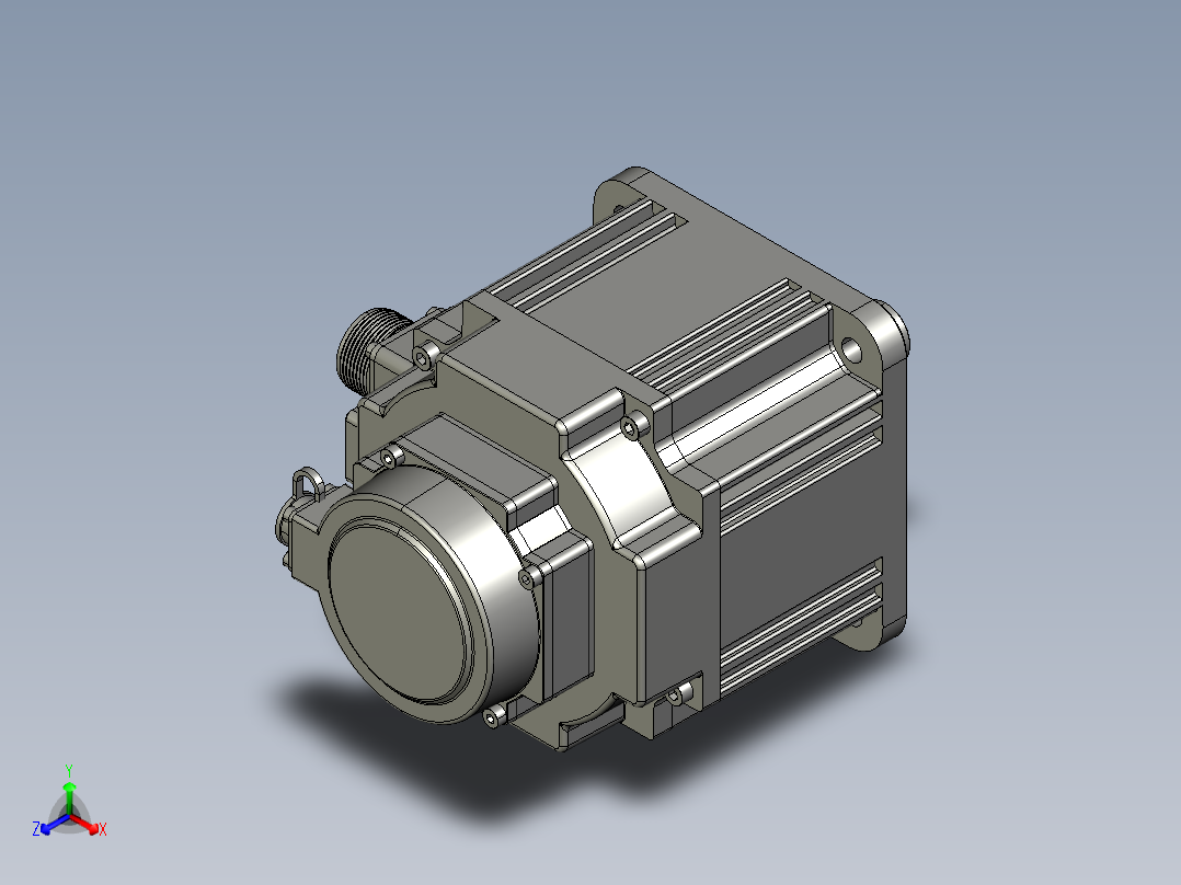 电机MS6G-130TL25BZ2-41P0正等轴测图
