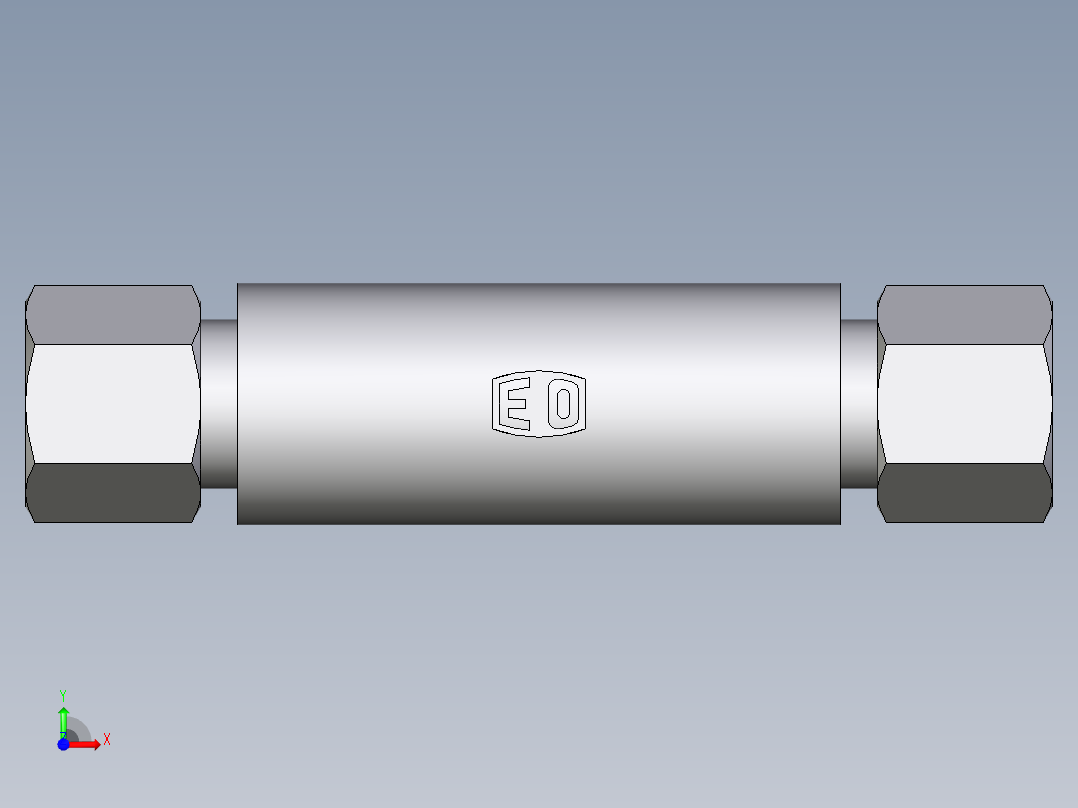 卡套式工业通用硬管接头EO_Weld_bulkhead_fitting_ESV08ZL71前视图