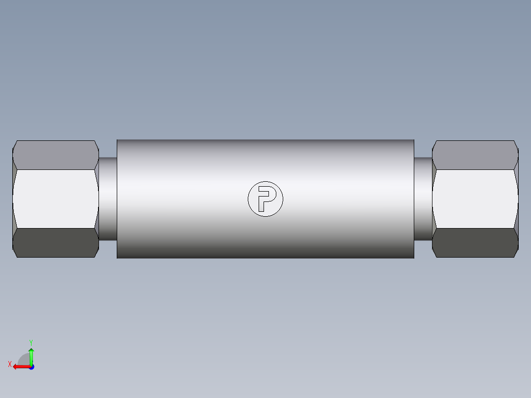 卡套式工业通用硬管接头EO_Weld_bulkhead_fitting_ESV08ZL71后视图