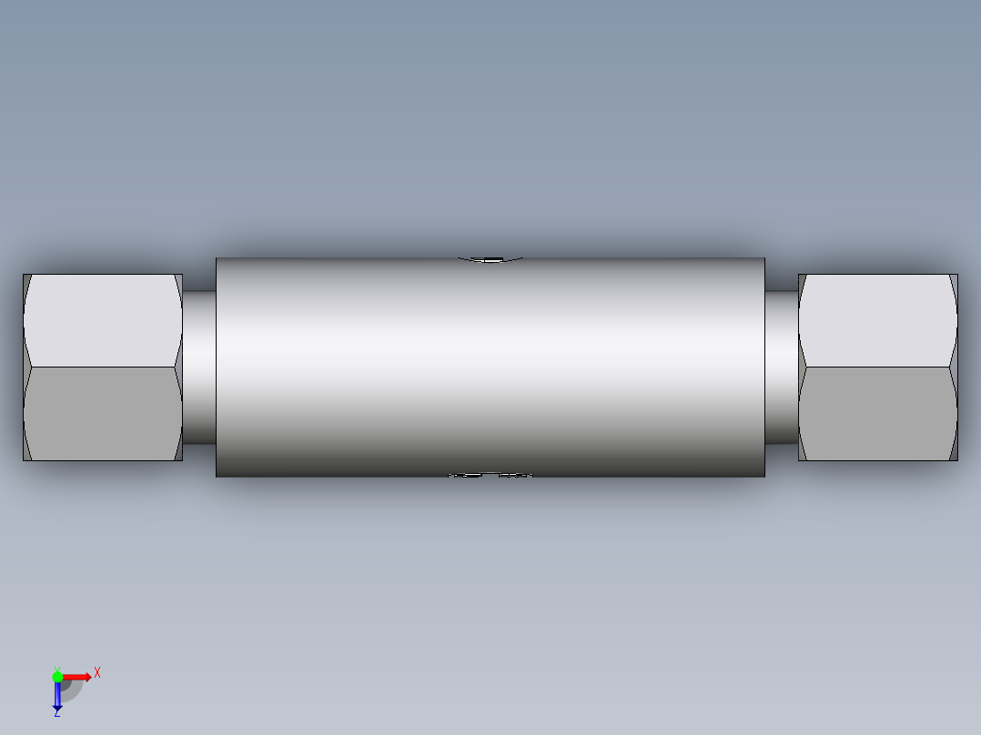 卡套式工业通用硬管接头EO_Weld_bulkhead_fitting_ESV08ZL71俯视图