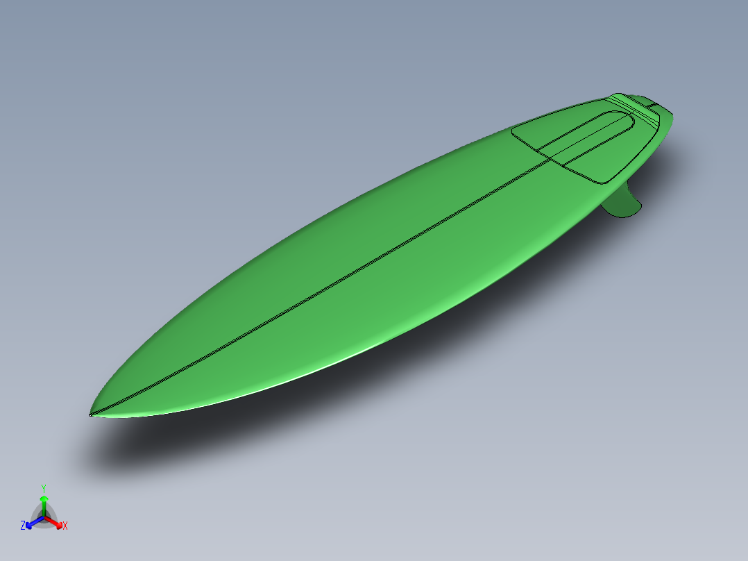 冲浪板13正等轴测图