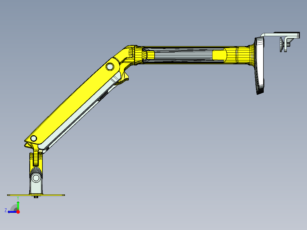 爱格升ergotron桌面显示器支架万向双屏拉伸右视图