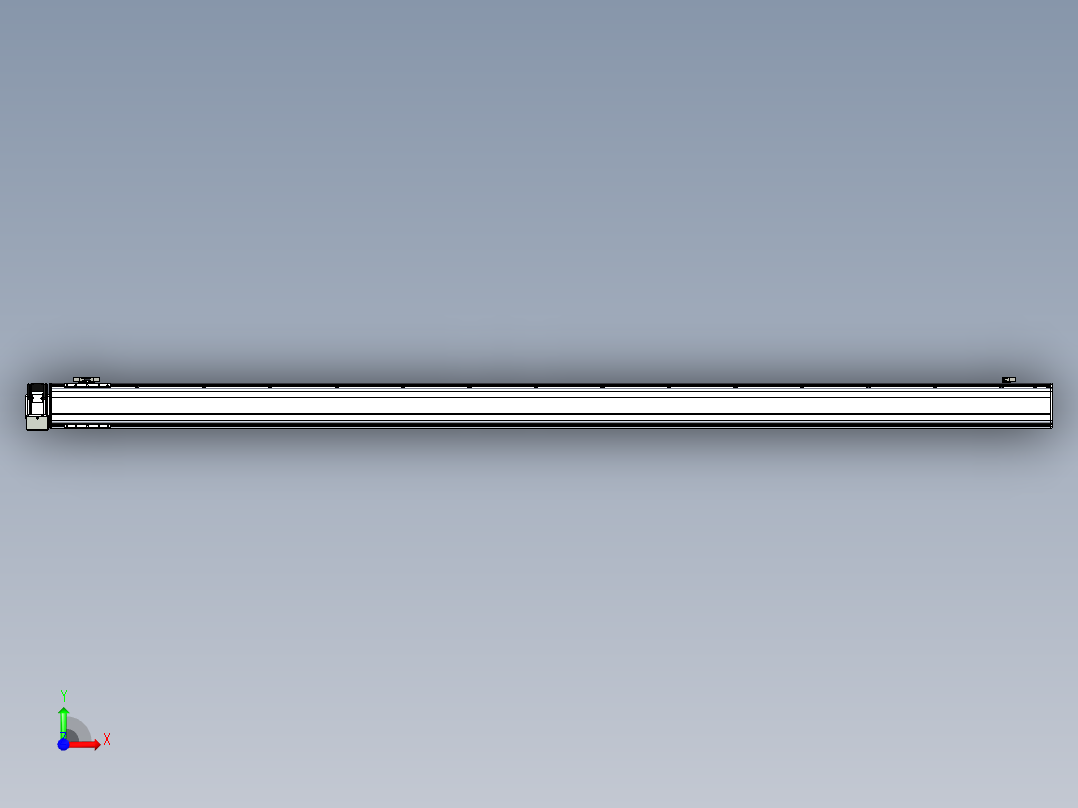 同步带滑台-半封闭B13H-L45-S2750-LU-P40-D3前视图