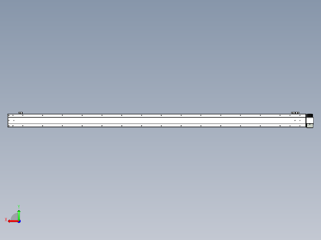 同步带滑台-半封闭B13H-L45-S2750-LU-P40-D3后视图