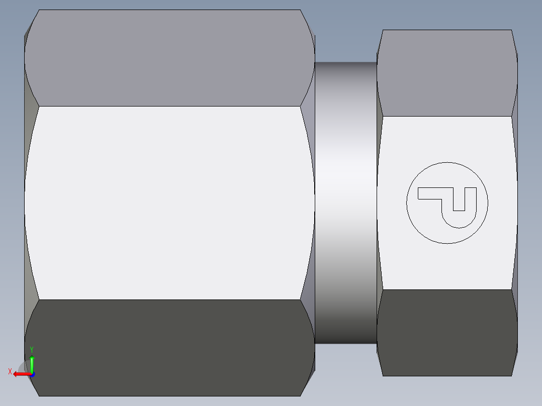 卡套式工业通用硬管接头EO_Blanking_plug_for_tube_ends_ROV08S71后视图