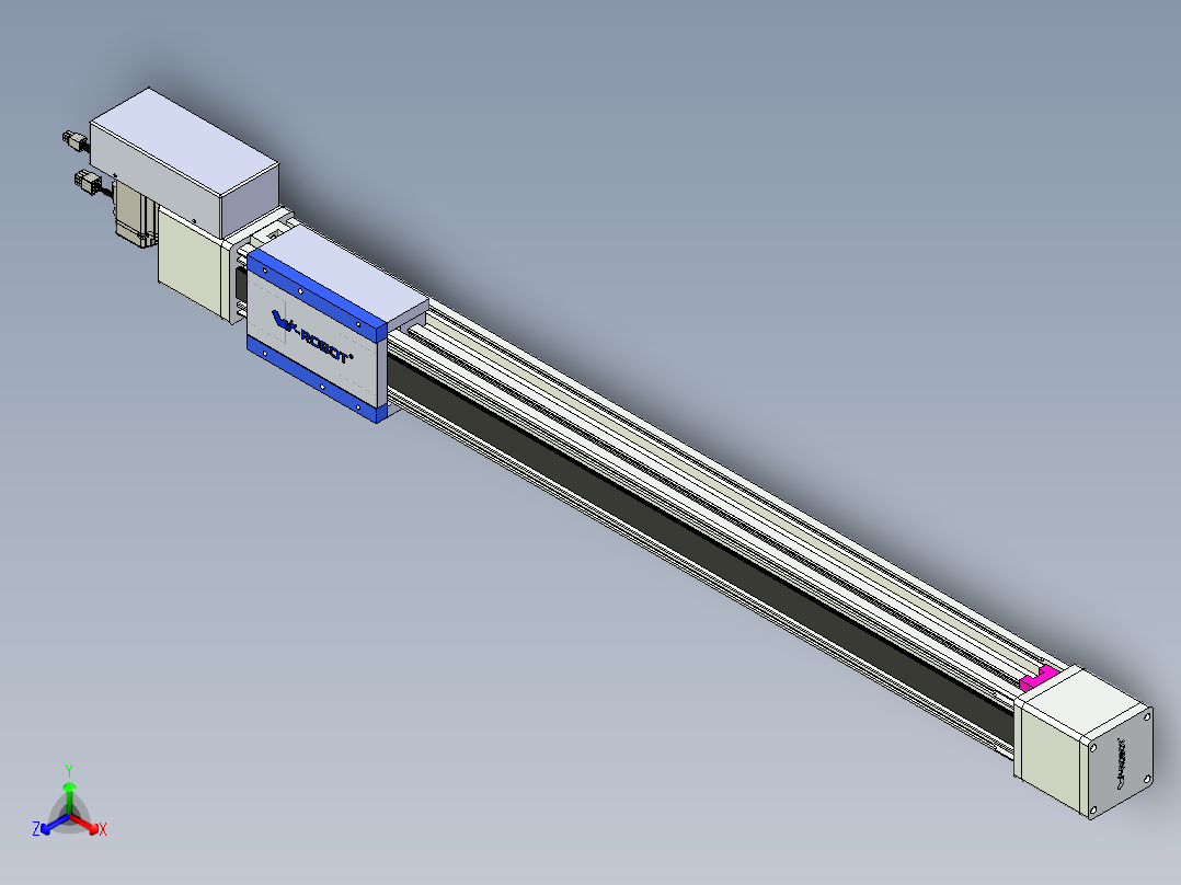 威洛博LB.GB同步带传动--欧规系列GB8-L96-S850-BR-P40正等轴测图