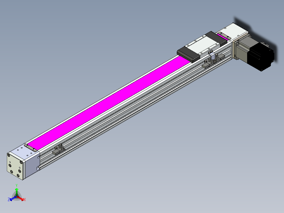 同步带滑台-欧规BC6-L120-S600-R-P40-D3正等轴测图