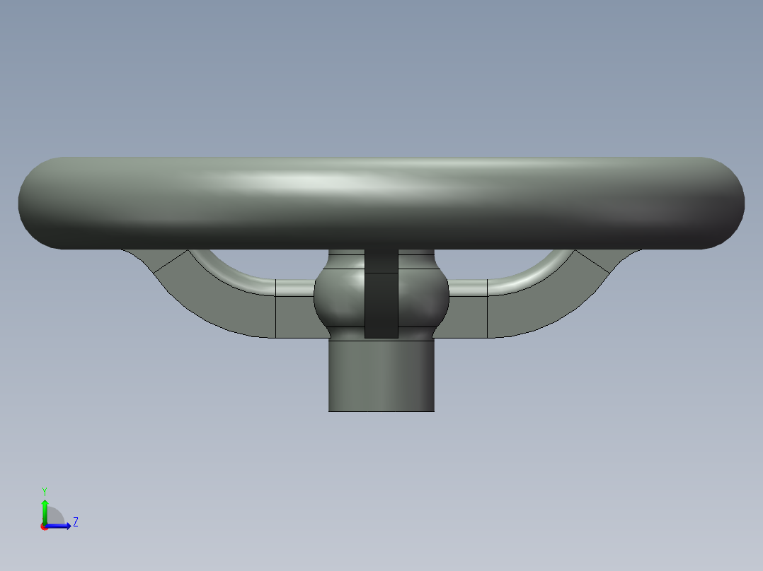 旋钮手柄3D模型左视图