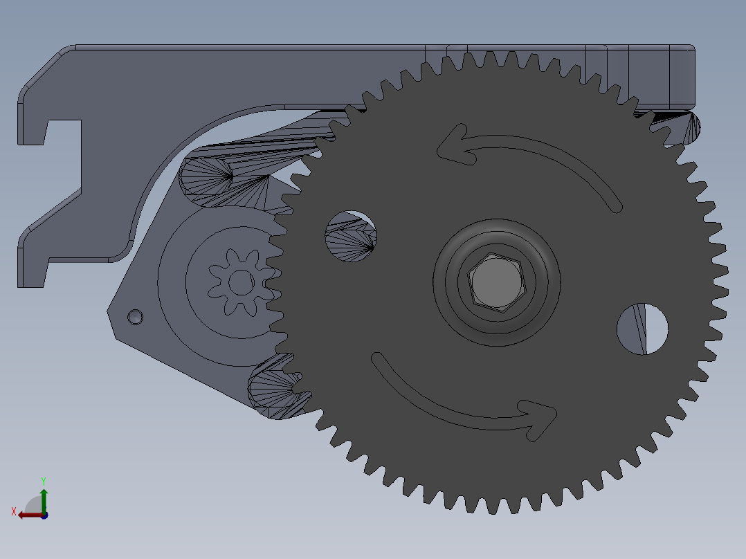 3D打印机Taylors Gregs Wades MK6 filament feed for Ultimaker（MK６挤出头）后视图