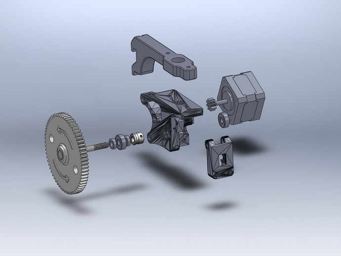 3D打印机Taylors Gregs Wades MK6 filament feed for Ultimaker（MK６挤出头）