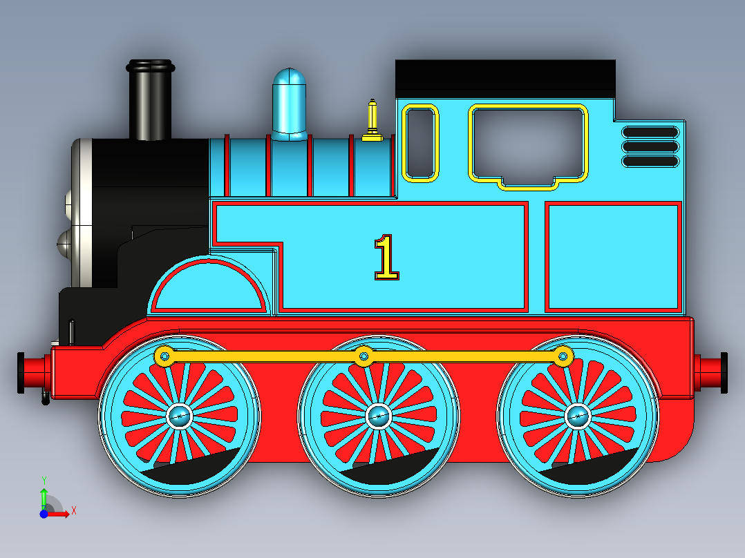 托马斯引擎前视图