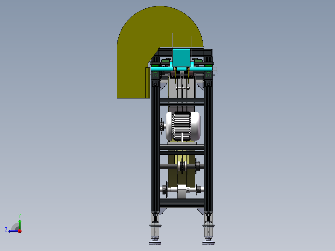 雪糕棒挑选机（sw18可编辑+cad+说明书）右视图