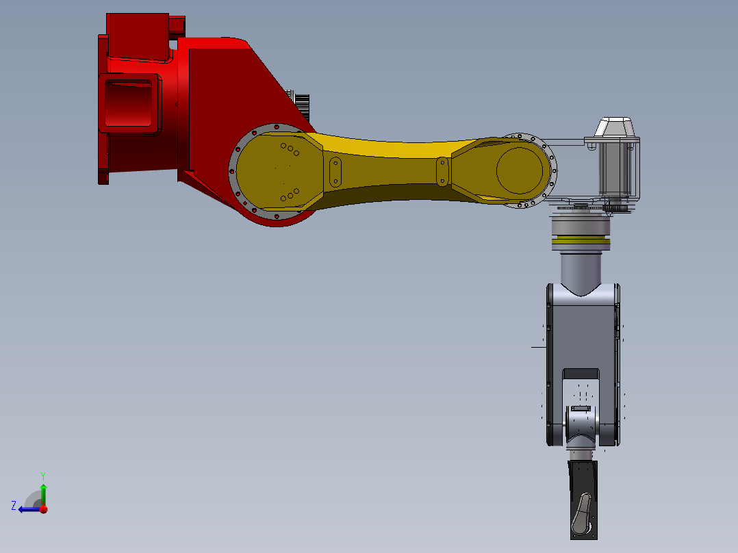 10kg六关节机器人设计与建模右视图