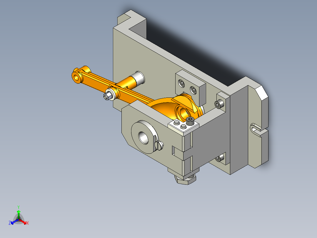 杠杆式拨叉钻夹具正等轴测图