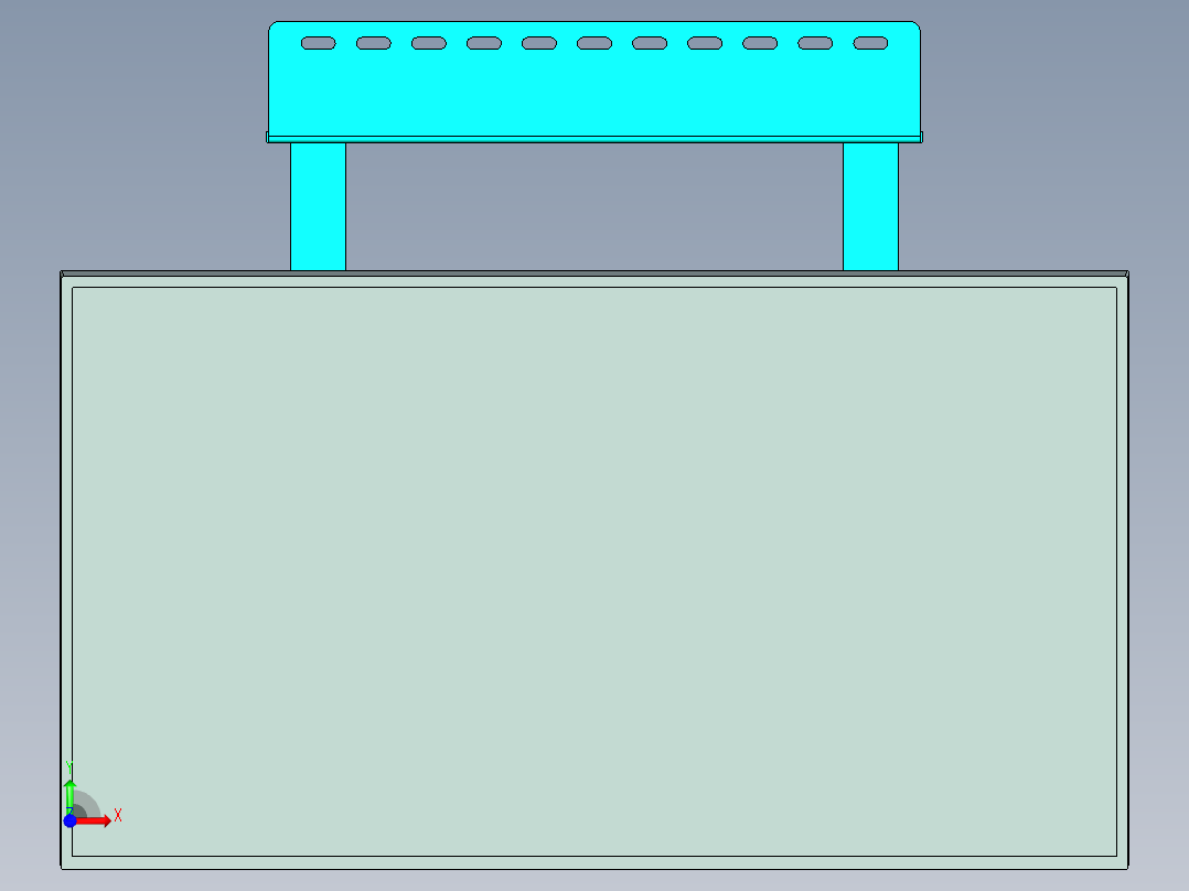 可角度调整挂屏支架前视图