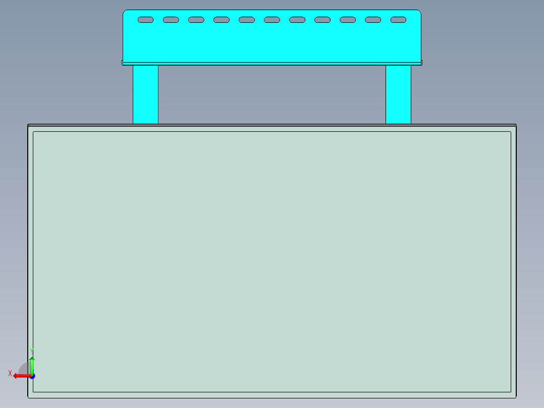 可角度调整挂屏支架后视图