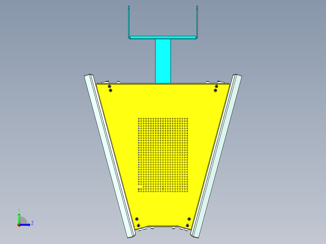 可角度调整挂屏支架左视图