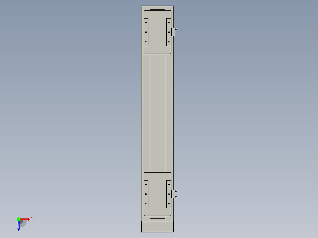 直线模组LHC14-S650-D设计图纸俯视图