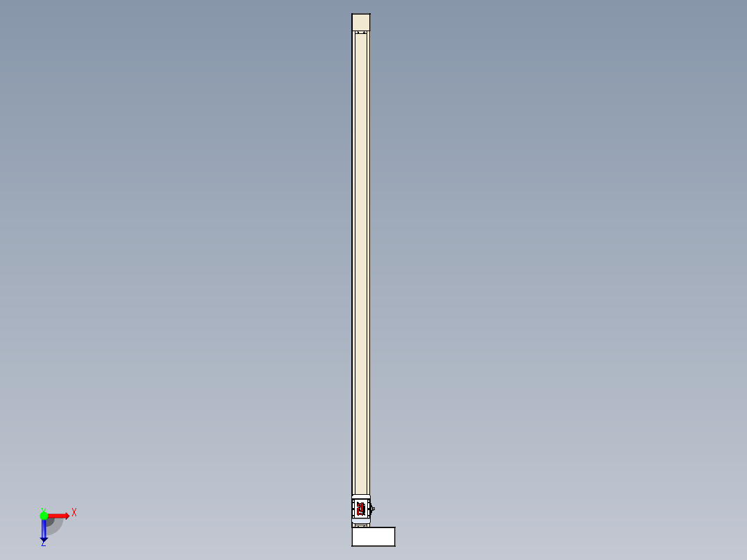 同步带全封闭直线模组TPA-HCB-65S-90-L1550-MR-Y-P10-N3俯视图
