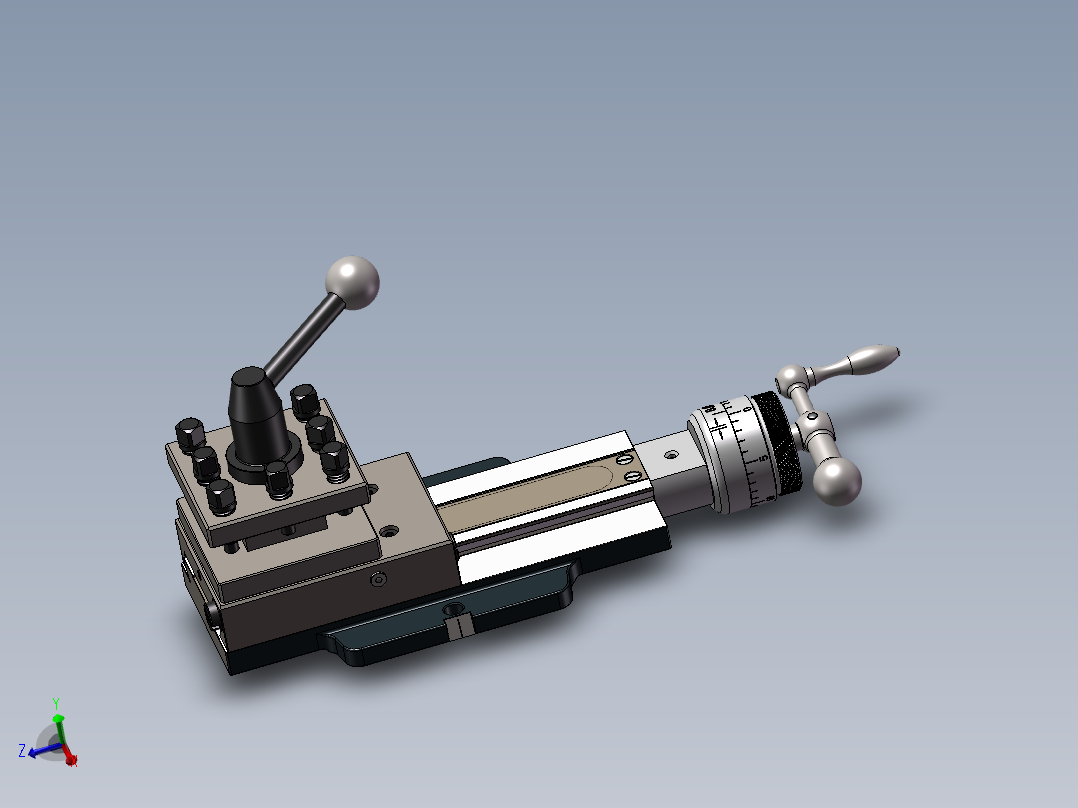 车床复合刀架三维SW模型