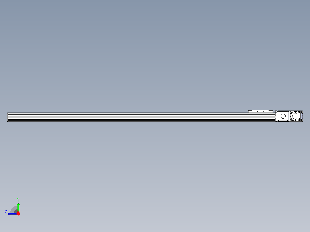 同步带全封闭直线模组TPA-HCB-110D-90-L1400-MR-Y-P40-N3右视图