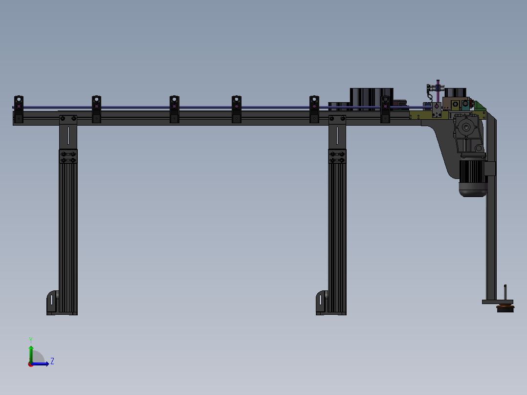 输送带 3D左视图