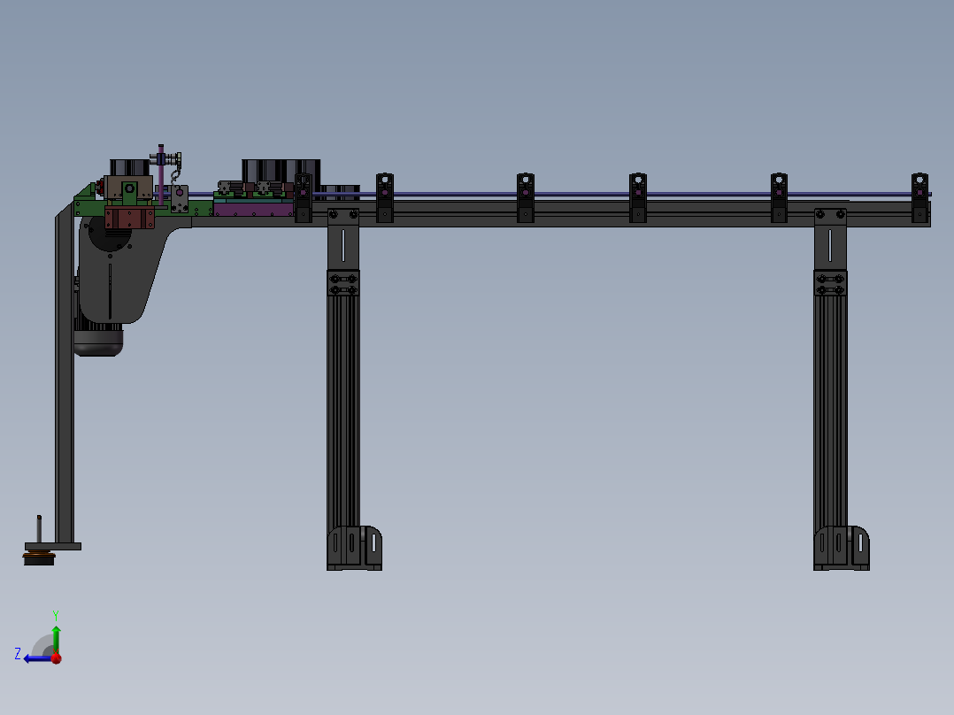 输送带 3D右视图