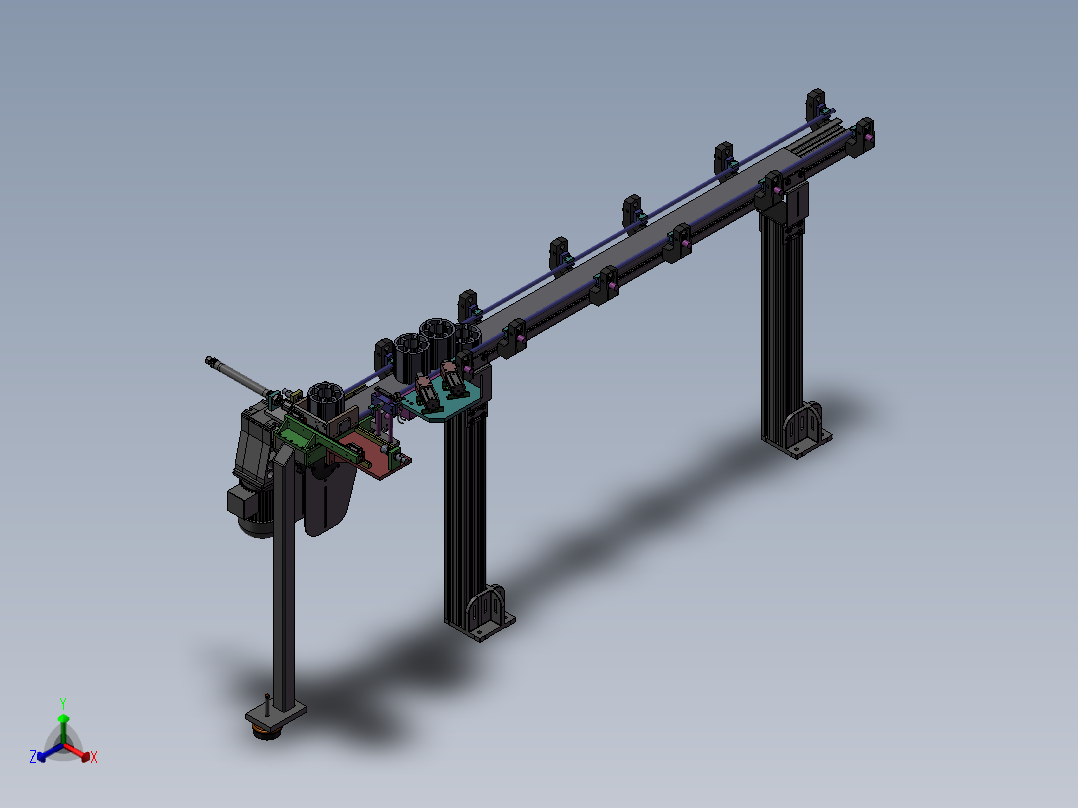 输送带 3D正等轴测图