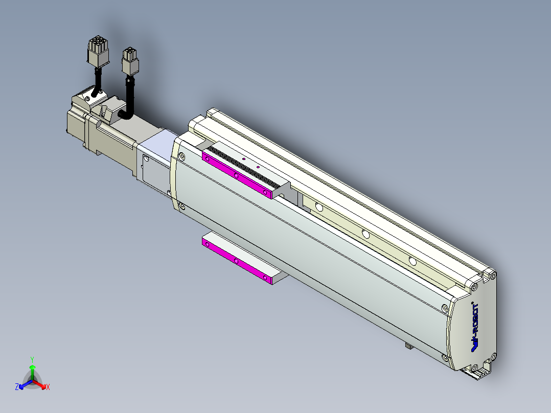 威洛博QF系列模组QF10-Lxx-C-S180-BC-ZP10-C3正等轴测图