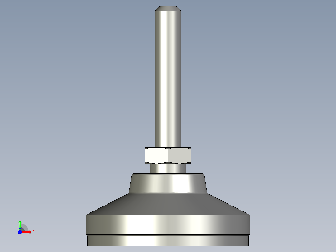 水平調整腳座(SUS製)LSA50-SUS-3D多系列多零件图纸模型前视图