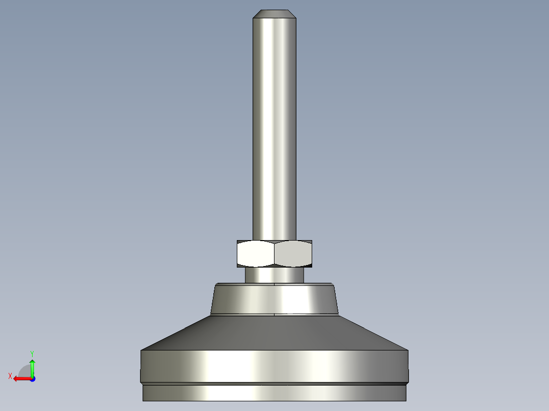 水平調整腳座(SUS製)LSA50-SUS-3D多系列多零件图纸模型后视图