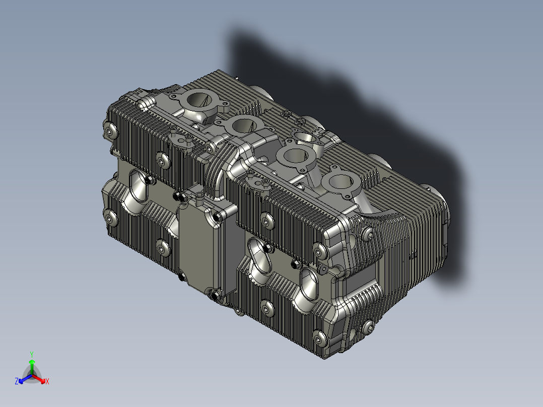 Moteur Suzuki 600 GSXF 2004 年正等轴测图